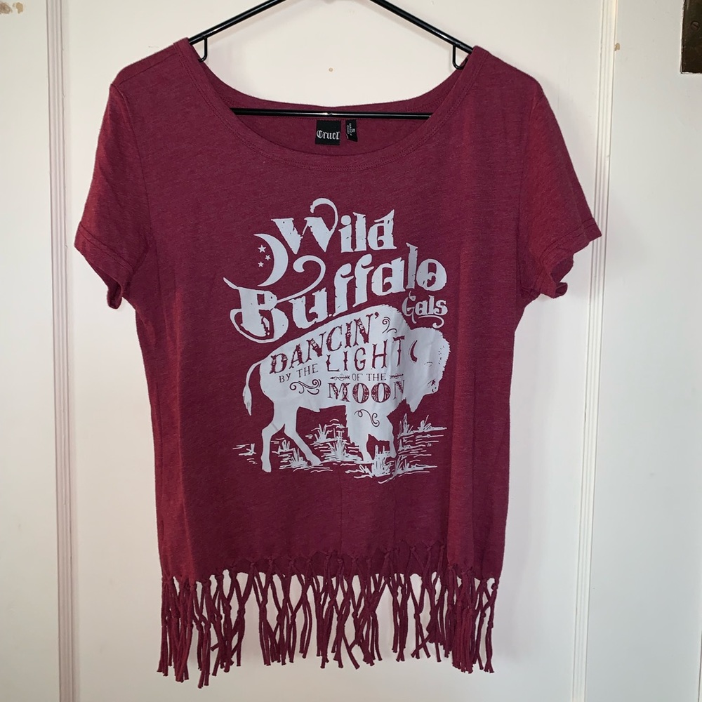 Maroon cruel girl tee